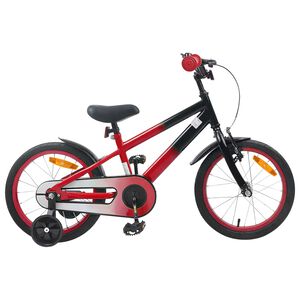 vidaXL Kinderfiets 16 Inch voor 4-6 jaar oud Rood Zwart