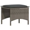 vidaXL 5-delige Loungeset met kussens poly rattan grijs