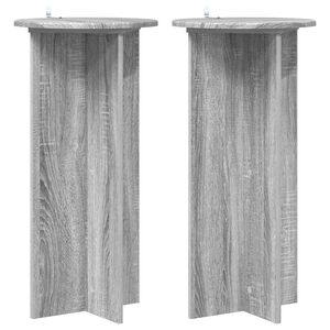 vidaXL Plantenstandaard 2 pcs Grijs sonoma 40 x 40 x 80 cm