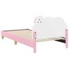 vidaXL Bedframe voor kinderen met hoofdbord Roze 90 x 200 cm PU