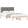 vidaXL Bedframe met Gevoerd Hoofdgedeelte Lichtgrijs 120 x 200 cm