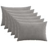 vidaXL Kussensloop 6 pcs HEERLEN Lichtgrijs 50 x 75 cm corduroy
