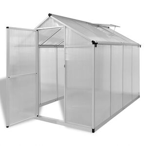 vidaXL Tuinkas met basisframe 4,6 m&sup2; versterkt aluminium