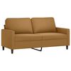 vidaXL Tweezitsbank 140 cm stof bruin