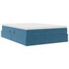 vidaXL Opbergbed met matras Donkerblauw 140 x 200 cm Fluweel