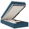 vidaXL Ottoman bed met matras 100x200 cm fluweel donkerblauw
