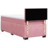 vidaXL Boxspring met matras fluweel roze 90x190 cm