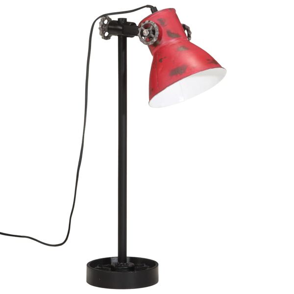 vidaXL Bureaulamp 25 W E27 15x15x55 cm verweerd rood