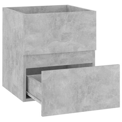 vidaXL Wastafelkast met ingebouwde wastafel spaanplaat betongrijs