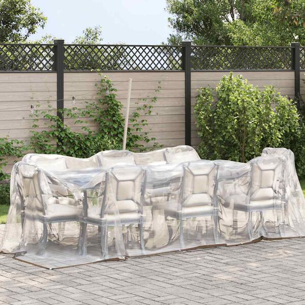 vidaXL Doorzichtig zeildoek met zeilringen 2x5 m polyethyleen