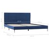 vidaXL Bedframe stof blauw 160x200 cm