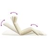 vidaXL Ligstoel inklapbaar 175x54x8,5 cm Oxford stof cr&egrave;me