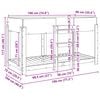 vidaXL Bunk Bed voor Kinderen Artisan Eiken 100 x 190 cm Bewerkt hout