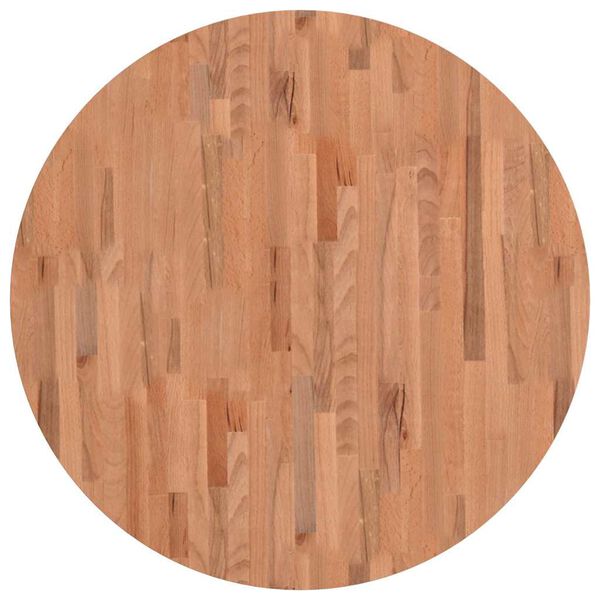 vidaXL Tafelblad rond &Oslash;90x4 cm massief beukenhout