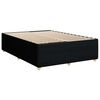 vidaXL Boxspring met matras stof zwart 160x200 cm