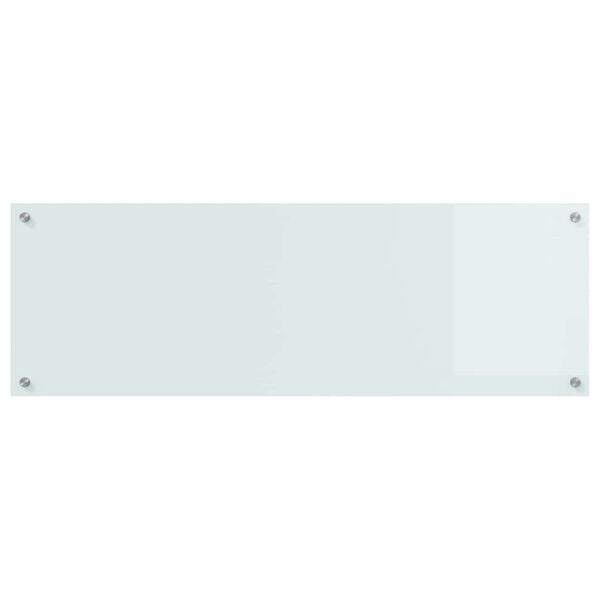 vidaXL Keuken Spatscherm Wit 120 x 40 cm gehard glas