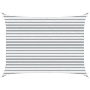 vidaXL Zonneschaduwzeil Lichtgrijs en wit. 4 &times; 3 m