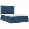 vidaXL Opbergbed met LED met matras Blauw 140 x 200 cm Polyester