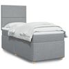 vidaXL Boxspring met matras stof lichtgrijs 80x200 cm