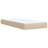 vidaXL Boxspring met matras stof cr&egrave;mekleurig 90x190 cm
