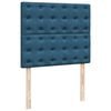 vidaXL Boxspring met matras en LED fluweel donkerblauw 120x190 cm