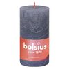 Bolsius Stompkaarsen Shine 4 st rustiek 130x68 mm schemerblauw