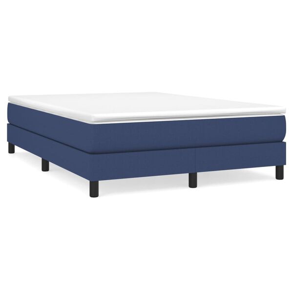 vidaXL Boxspring bed stof blauw 140x200 cm