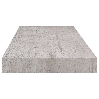 vidaXL Wandschappen zwevend 4 st 60x23,5x3,8 cm MDF betongrijs