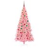vidaXL Kerstboom met 300 LED met standaard Roze 180 cm PVC