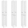 vidaXL Schanskorven 3 st 25x25x197 cm gegalvaniseerd staal