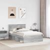 vidaXL Bedframe Grijs Sonoma 120 x 190 cm Massief grenenhout