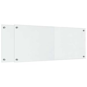 vidaXL Keuken Achterwand 2 pcs Doorzichtig 100 x 40 cm gehard glas