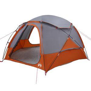vidaXL Koepeltent met Verwijderbare Regenkap Grijs en Oranje