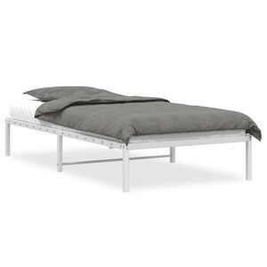 vidaXL Bedframe metaal wit 100x200 cm