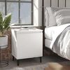 vidaXL Nachtkastjes met metalen poten 40x30x50 cm wit