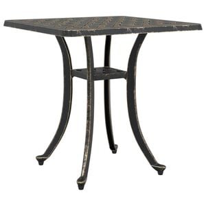 vidaXL Tuintafel 53x53x53 cm gietaluminium bronskleurig