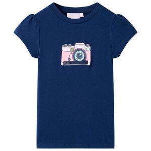vidaXL Kindershirt 116 marineblauw