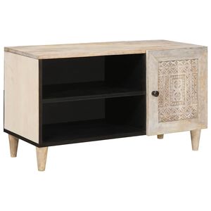 vidaXL TV Eenheden met plank Wit 80 x 33 x 46 cm Bewerkt hout
