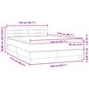 vidaXL Boxspring met matras en LED fluweel zwart 140x210 cm