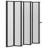 vidaXL Douchescherm Anders Zwart 168 x 140 cm Aluminium