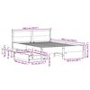 vidaXL Bedframe zonder matras massief grenenhout wasbruin 135x190 cm