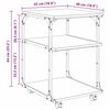 vidaXL Printerstand Oud Hout 43 x 48 x 64 cm Bewerkt hout