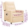 vidaXL Massagestoel elektrisch stof crèmekleurig