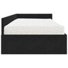 vidaXL Hoekbedframe met Matras Anders 2 pcs Zwart Fluweel