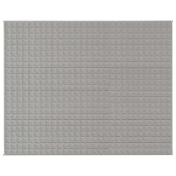 vidaXL Verzwaringsdeken 235x290 cm 15 kg stof grijs