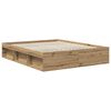 vidaXL Bedframe Ambachtelijk eiken 160 x 200 cm Bewerkt hout