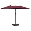 vidaXL Tuinparasol Bordeaux Rood 385 x 209 x 244 cm Polyester en staal