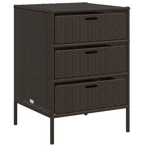 vidaXL Tuinkast 55x59x80 cm poly rattan bruin