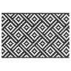 vidaXL Buitenkleed ARAKIL 120x180 cm PP wit en zwart
