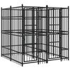 vidaXL Hondenkennel 3,69 m&sup2; staal